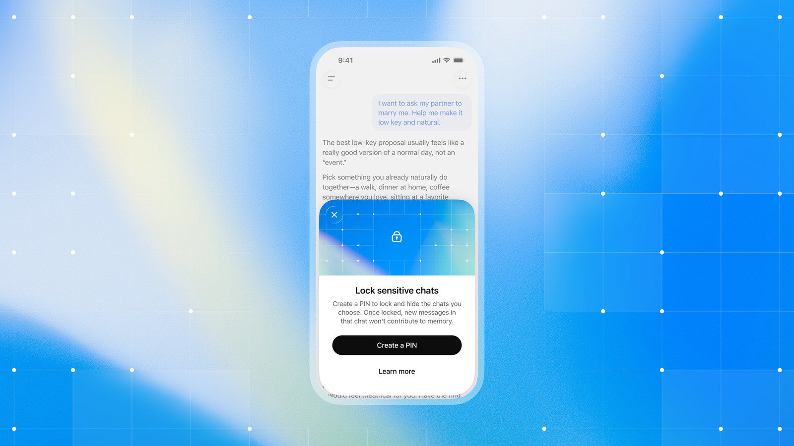 ChatGPT now lets you lock sensitive chats behind a PIN