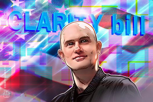 Brian Armstrong, CEO van Coinbase, staat vóór de markup van donderdag achter de CLARITY Act