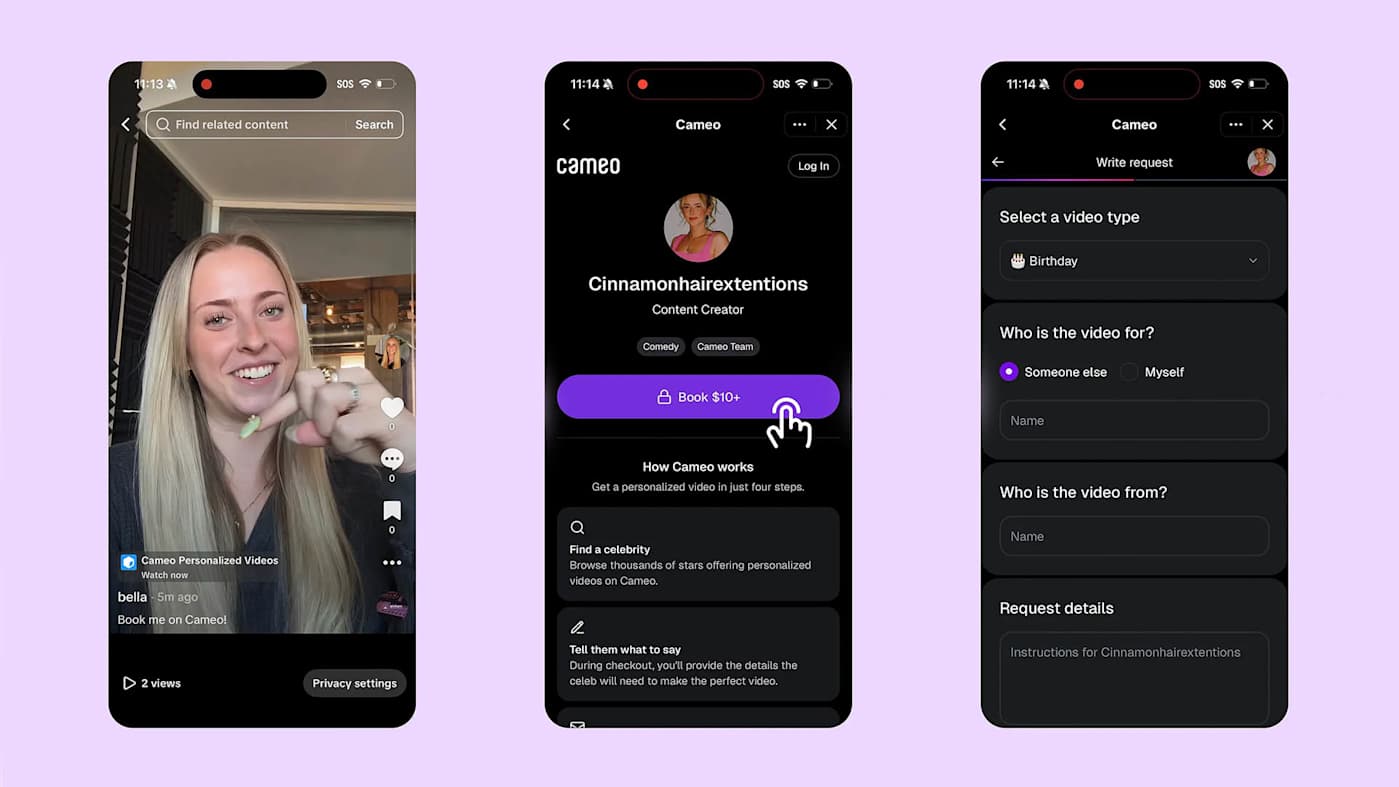 TikTok voegt in-app Cameo-integratie toe voor makers