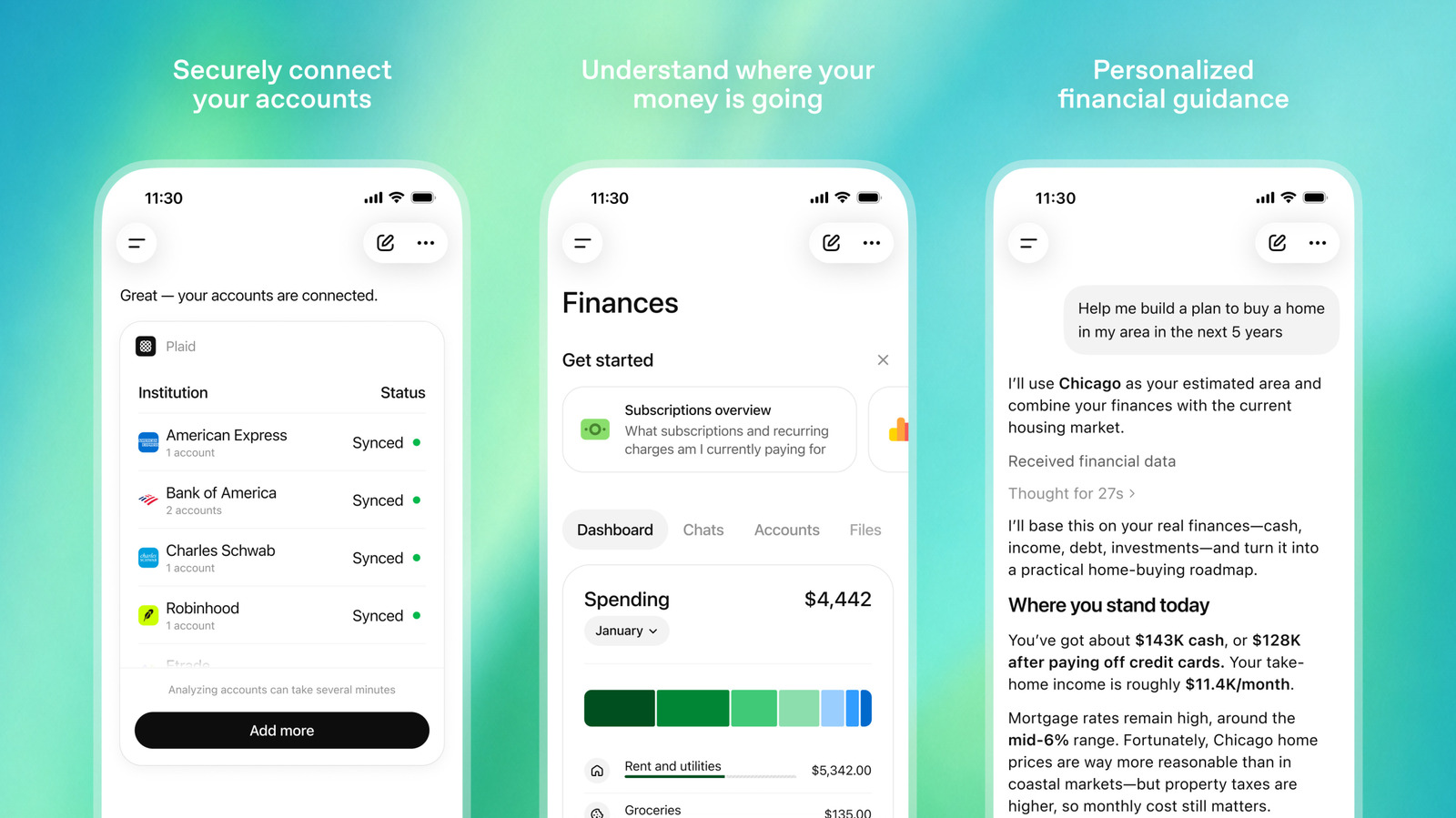 ChatGPT biedt gepersonaliseerd financieel advies (als u uw bankrekening koppelt)