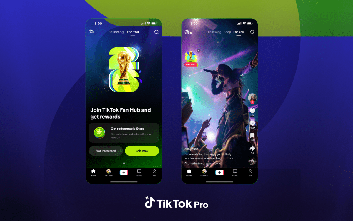 TikTok lanceert TikTok Pro Events, een app voor culturele momenten zoals het WK voetbal