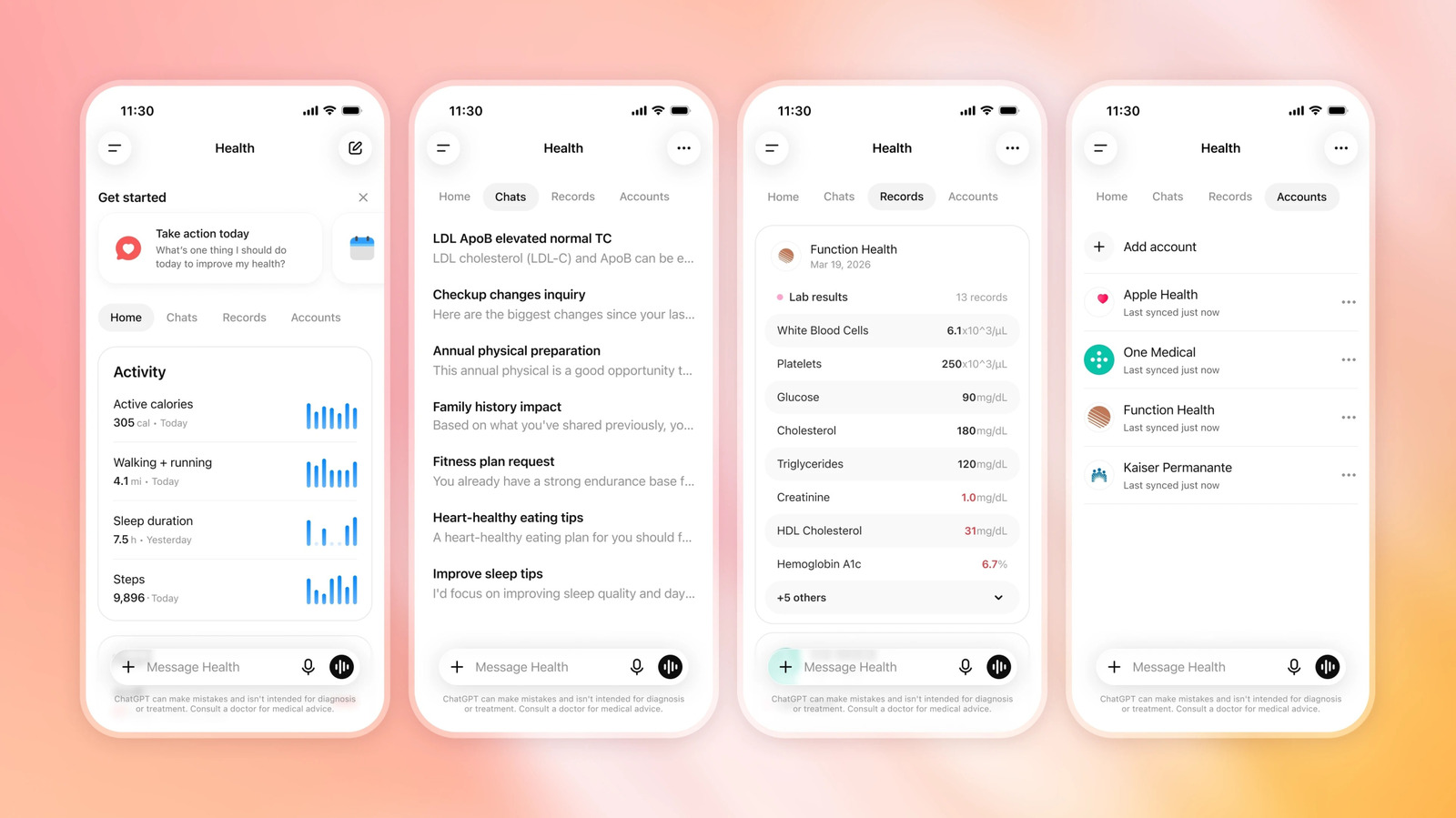 OpenAI pleit er opnieuw voor om ChatGPT uw gezondheidsgegevens te geven