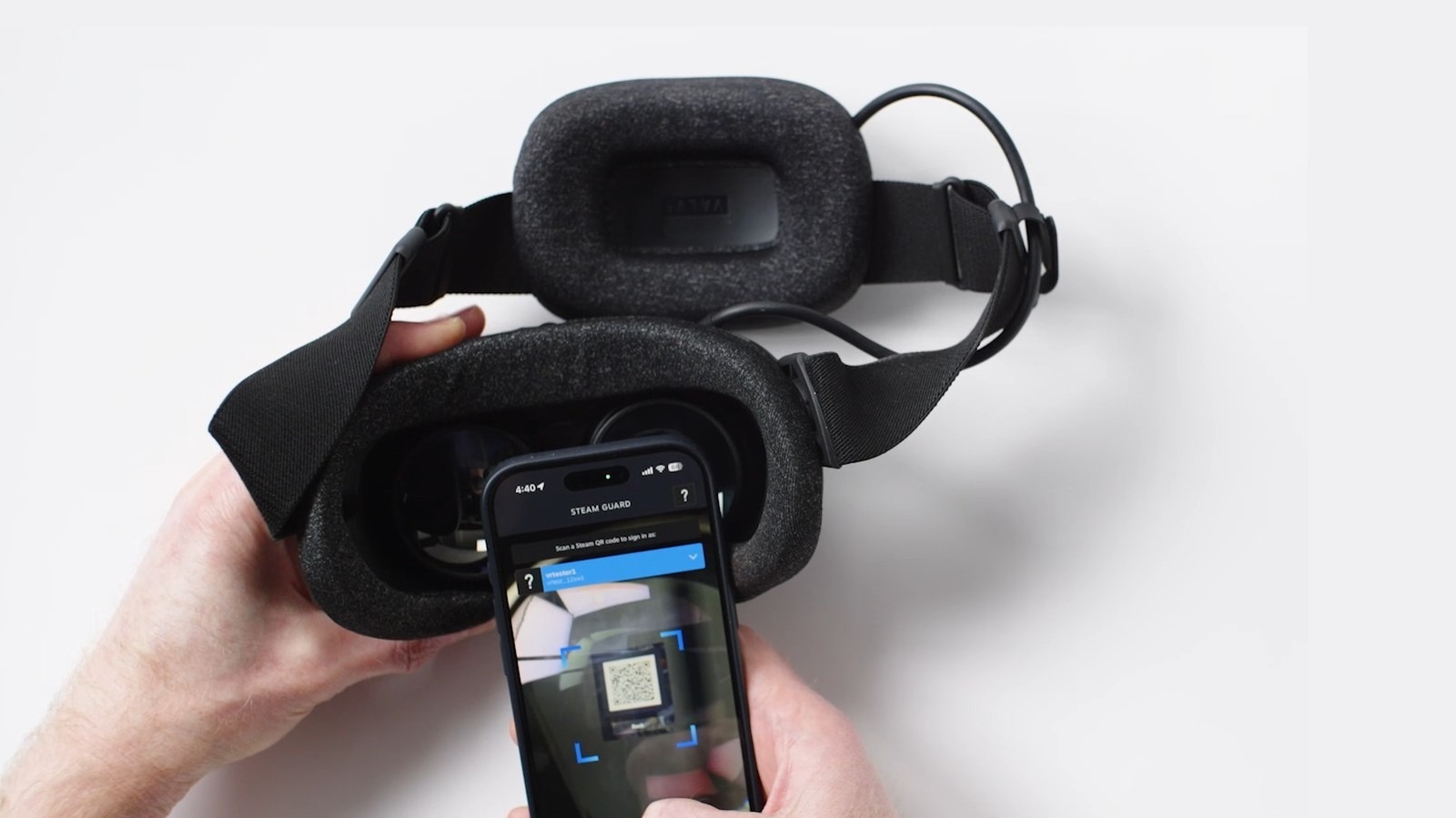 Valve Steam Frame-video's laten zien hoe u de headset draagt, de pasvorm perfectioneert en inlogt