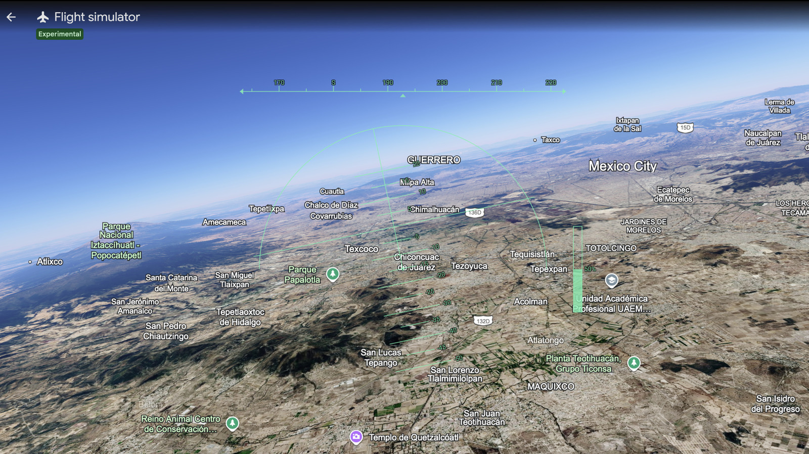 De vluchtsimulatormodus van Google Earth is nu beschikbaar in uw browser