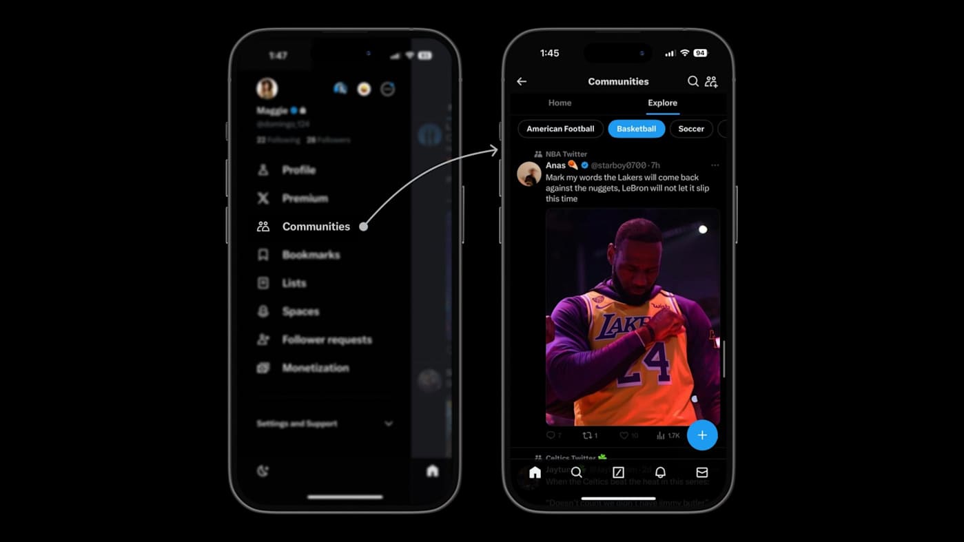 X sluit zijn Community's-functie af