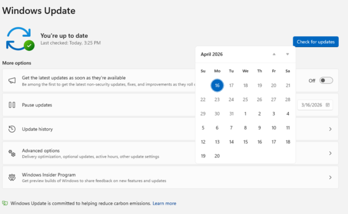 Geforceerde Windows-updates kunnen nu voor altijd worden onderbroken