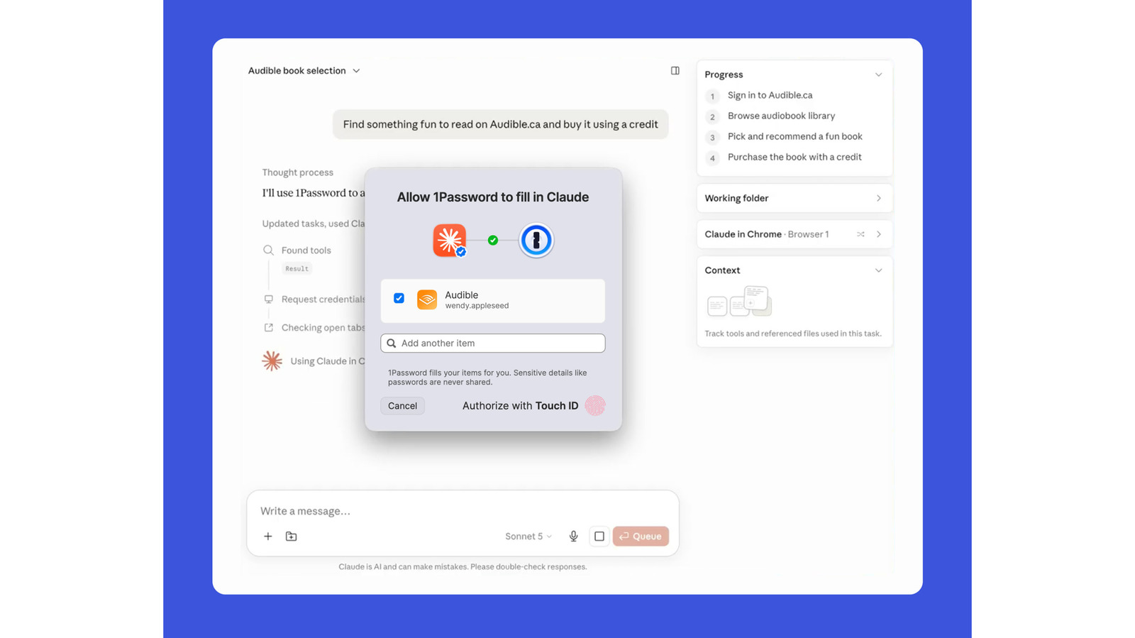 U kunt Claude nu toegang verlenen tot uw 1Password-inloggegevens