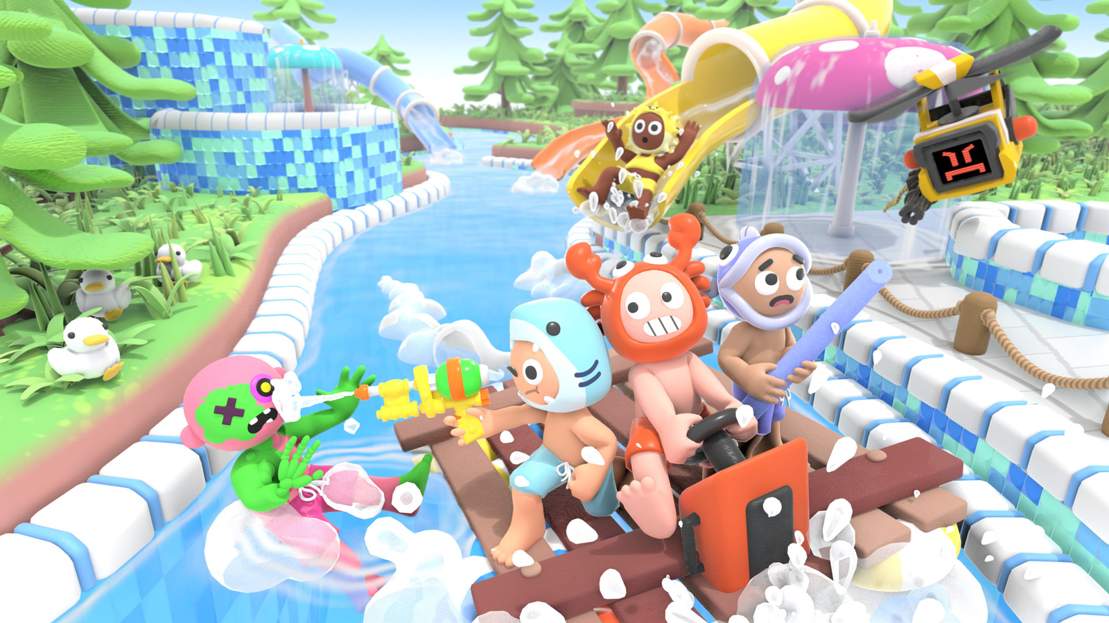 In de coöp-shooter Lazy River verandert het plassen in het zwembad gasten in zombies