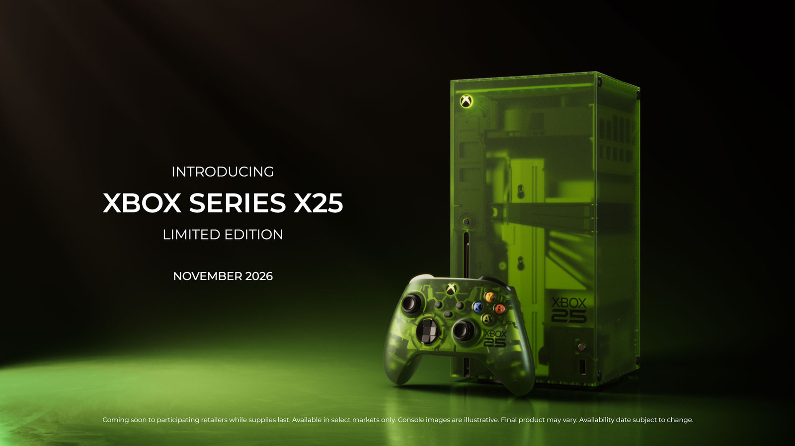 Dit najaar komt er een doorschijnende groene Xbox Series X en controller in beperkte oplage